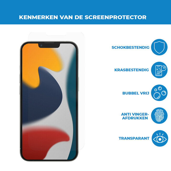 Case2go - Screenprotector geschikt voor Apple iPhone 14 Pro - Tempered Glass - Gehard Glas - Transparant