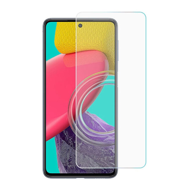 Case2go - Screenprotector geschikt voor Samsung Galaxy M53 - Tempered Glass - Gehard Glas - Transparant