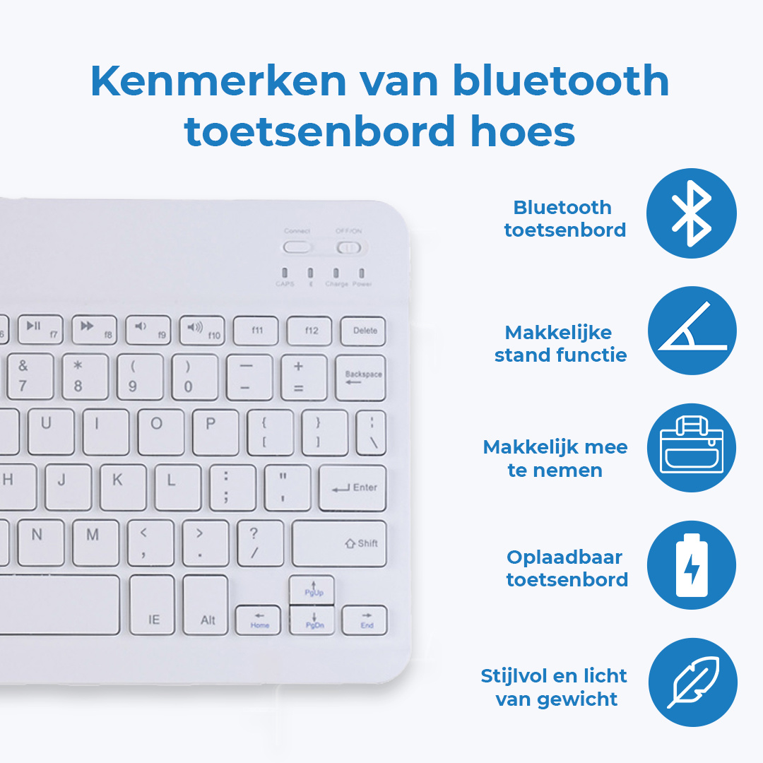Case2go Bluetooth Toetsenbord geschikt voor Apple iPad Air 11 (2024