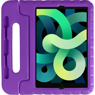 Case2go Tablet hoes voor Apple iPad Air 5 10.9 (2020/2022) - Kinderhoes met handvat - Schokbestendige Kids cover - Paars