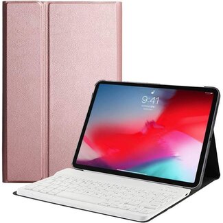 Case2go Bluetooth Toetsenbord geschikt voor Apple iPad Pro 2020 (11 Inch) Toetsenbord &amp; Hoes - QWERTY Keyboard case - Auto/Wake functie - Rosé-Goud