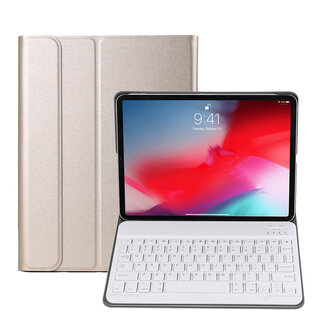 Case2go Bluetooth Toetsenbord geschikt voor Apple iPad Air 4 10.9 (2020) Toetsenbord &amp; Hoes - QWERTY Keyboard case - Auto/Wake functie - Goud