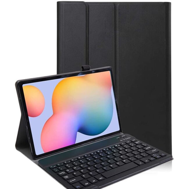 Bluetooth Toetsenbord geschikt voor Bluetooth toetsenbord geschikt voor Samsung Galaxy Tab A 10.1 (2019) Toetsenbord &amp; Hoes - QWERTY Keyboard case - Auto/Wake functie - Zwart