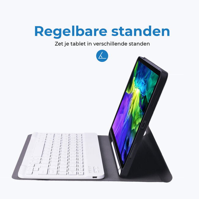 Bluetooth Keyboard Case geschikt voor Apple iPad Pro 11 (2022/2021/2020/2018) - Toetsenbord Hoes - QWERTY Keyboard case - Auto/Wake functie - Goud