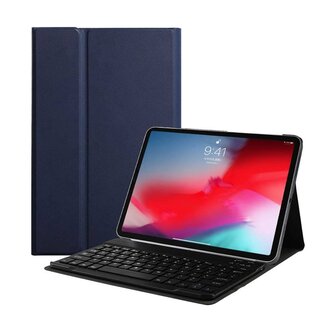 Case2go Bluetooth Toetsenbord geschikt voor Apple iPad Pro 2018 (11 Inch) Toetsenbord &amp; Hoes - QWERTY Keyboard case - Auto/Wake functie - Donker Blauw