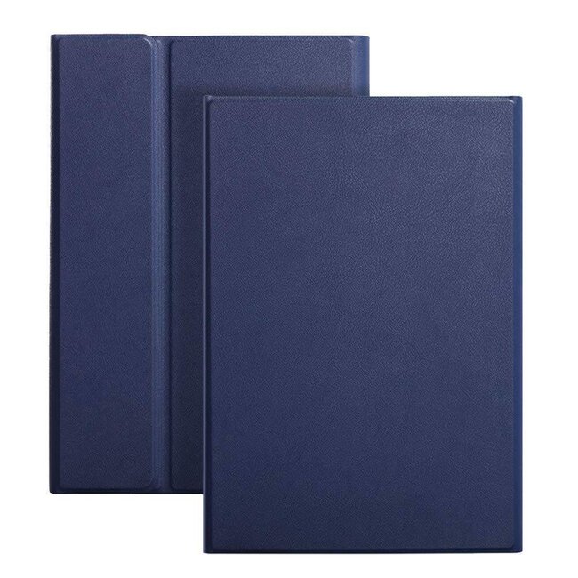 Bluetooth Toetsenbord geschikt voor Apple iPad Pro 2018 (11 Inch) Toetsenbord &amp; Hoes - QWERTY Keyboard case - Auto/Wake functie - Donker Blauw