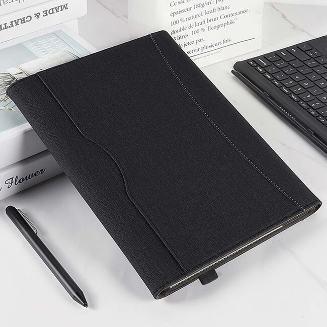 Hoes geschikt voor Microsoft Surface Go 1/2/3/4 - Wallet book Case - 10.5 inch - Zwart
