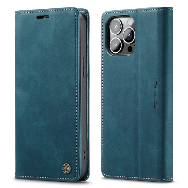 Hoesje geschikt voor Apple iPhone 14 Pro - Wallet Book Case - Magneetsluiting - Blauw