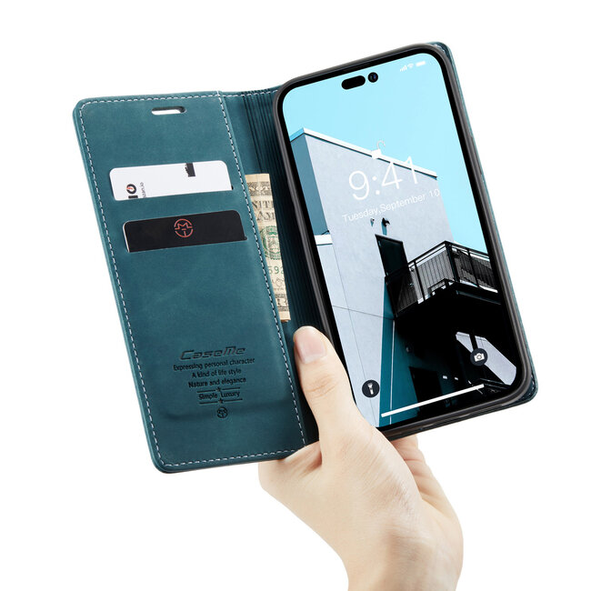 Hoesje geschikt voor Apple iPhone 14 Pro - Wallet Book Case - Magneetsluiting - Blauw