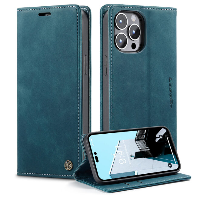 Hoesje geschikt voor Apple iPhone 14 Pro - Wallet Book Case - Magneetsluiting - Blauw