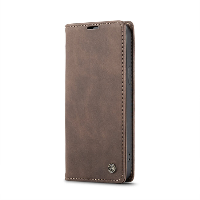 Hoesje geschikt voor Apple iPhone 14 Plus - Wallet Book Case - Magneetsluiting - Donker Bruin
