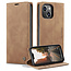 Hoesje geschikt voor Apple iPhone 14 Plus - Wallet Book Case - Magneetsluiting - Licht Bruin