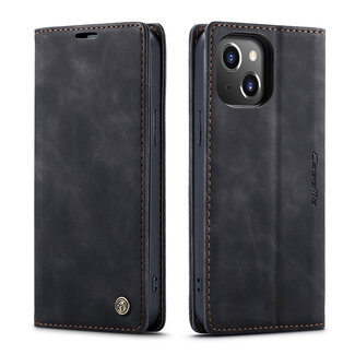 CaseMe Hoesje geschikt voor Apple iPhone 14 Plus - Wallet Book Case - Magneetsluiting - Zwart