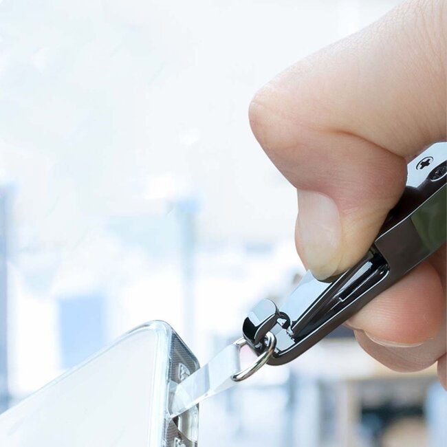 Telefoonkoord - Universele Koord voor Mobiel - Met Afneembaar Koord - 62 cm koord - Rood