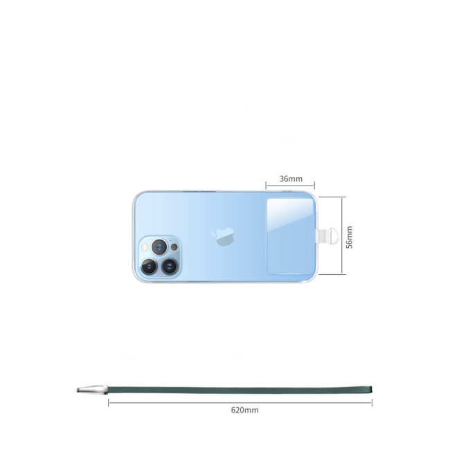 Telefoonkoord - Universele Koord voor Mobiel - Met Afneembaar Koord - 62 cm koord - Rood