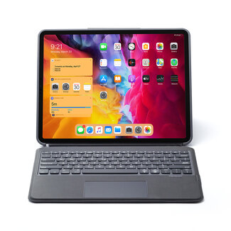 Case2go Bluetooth Toetsenbord hoes geschikt voor Apple iPad Pro 12.9 (2018/2020/2021) - Toetsverlichting en Touchpad - QWERTY - Zwart