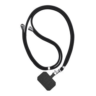 Case2go Universele Telefoonkoord - Telefoonketting met Clip - Verstelbare Telefoonkoord - Zwart