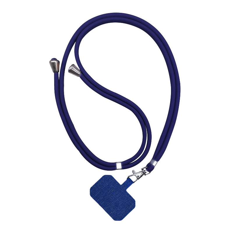 Universele Telefoonkoord - Telefoonketting met Clip - Verstelbare Telefoonkoord - Donker Blauw afbeelding