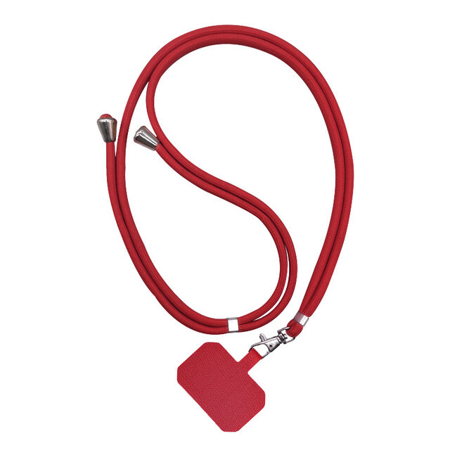 Universele Telefoonkoord - Telefoonketting met Clip - Verstelbare Telefoonkoord - Rood