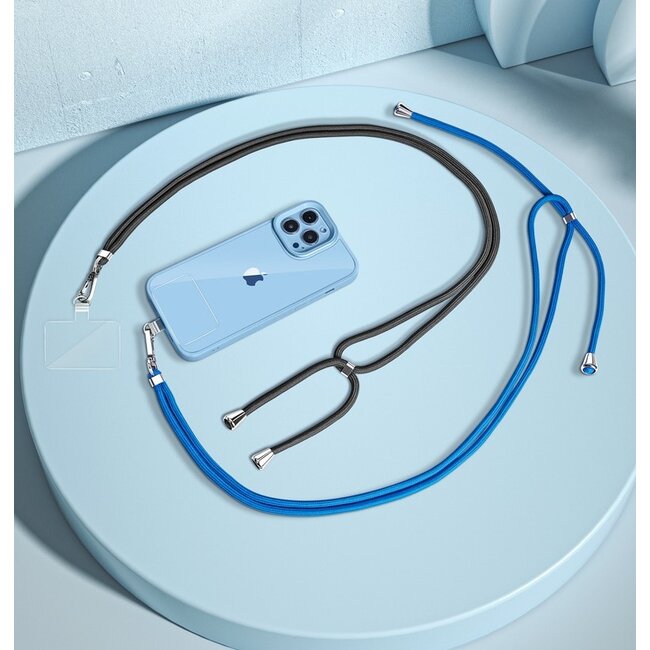 Telefoonkoord Universeel - Phone Cord - Verstelbare Telefoonketting - Afneembaar - Zwart