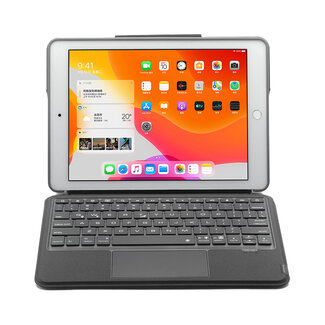 Case2go Bluetooth Toetsenbord hoes geschikt voor Apple iPad Air 10.5  (2019) - Toetsverlichting en Touchpad - QWERTY - Zwart