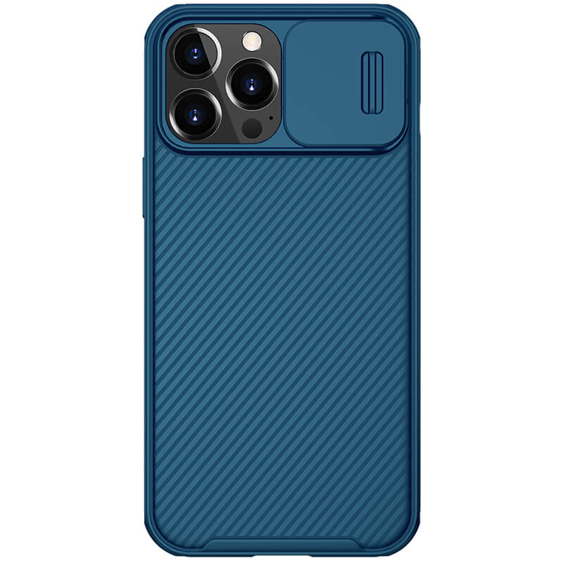 Telefoonhoesje geschikt voor Apple iPhone 14 Plus - Nillkin CamShield Pro Case - Blauw afbeelding