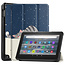 Tablet hoes geschikt voor Amazon Fire 7 (2022) tri-fold hoesje - book case met auto/wake functie - Good Night