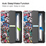 Tablet hoes geschikt voor Amazon Fire 7 (2022) tri-fold hoesje - book case met auto/wake functie - Graffiti