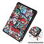 Tablet hoes geschikt voor Amazon Fire 7 (2022) tri-fold hoesje - book case met auto/wake functie - Graffiti