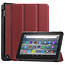 Tablet hoes geschikt voor Amazon Fire 7 (2022) tri-fold hoesje - book case met auto/wake functie - Donker Rood