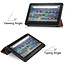 Tablet hoes geschikt voor Amazon Fire 7 (2022) tri-fold hoesje - book case met auto/wake functie - Donker Rood