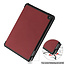 Tablet hoes geschikt voor Amazon Fire 7 (2022) tri-fold hoesje - book case met auto/wake functie - Donker Rood