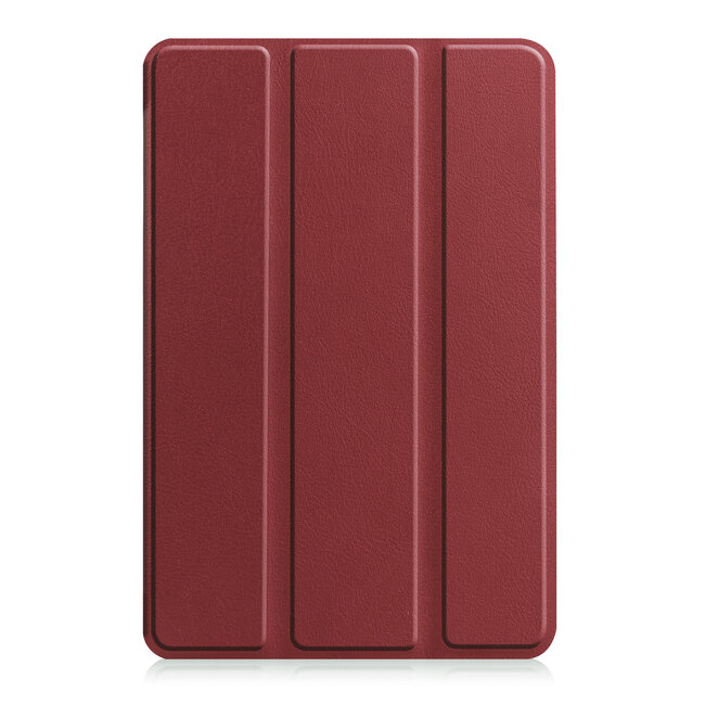 Tablet hoes geschikt voor Amazon Fire 7 (2022) tri-fold hoesje - book case met auto/wake functie - Donker Rood