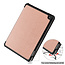 Tablet hoes geschikt voor Amazon Fire 7 (2022) tri-fold hoesje - book case met auto/wake functie - Rosé-Goud