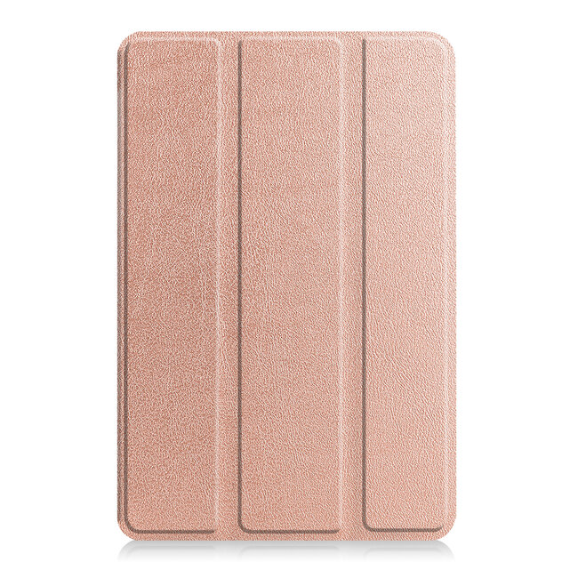 Tablet hoes geschikt voor Amazon Fire 7 (2022) tri-fold hoesje - book case met auto/wake functie - Rosé-Goud