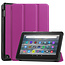 Tablet hoes geschikt voor Amazon Fire 7 (2022) tri-fold hoesje - book case met auto/wake functie - Paars