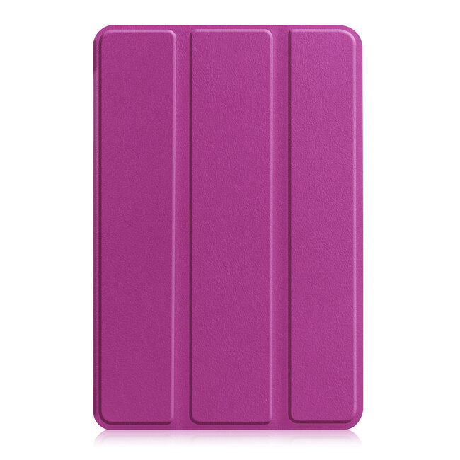 Tablet hoes geschikt voor Amazon Fire 7 (2022) tri-fold hoesje - book case met auto/wake functie - Paars