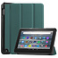 Tablet hoes geschikt voor Amazon Fire 7 (2022) tri-fold hoesje - book case met auto/wake functie - Donker Groen