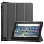 Tablet hoes geschikt voor Amazon Fire 7 (2022) tri-fold hoesje - book case met auto/wake functie - Grijs