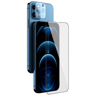 Nillkin Screenprotector geschikt voor Apple iPhone 13 Pro Max - Nillkin 2-in-1 Tempered Glass met Frame - Met Cameraprotector - Transparant