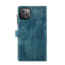 CaseMe - Telefoonhoesje geschikt voor Apple iPhone 14 - Wallet Book Case met ritssluiting - Magneetsluiting - Blauw