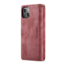 CaseMe - Telefoonhoesje geschikt voor Apple iPhone 14 Plus - Wallet Book Case met ritssluiting - Magneetsluiting - Rood
