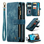 CaseMe - Telefoonhoesje geschikt voor Apple iPhone 14 Pro - Wallet Book Case met ritssluiting - Magneetsluiting - Blauw