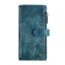 CaseMe - Telefoonhoesje geschikt voor Apple iPhone 14 Pro - Wallet Book Case met ritssluiting - Magneetsluiting - Blauw