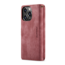 CaseMe - Telefoonhoesje geschikt voor Apple iPhone 14 Pro Max - Wallet Book Case met ritssluiting - Magneetsluiting - Rood