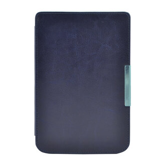 Case2go E-reader Hoes geschikt voor PocketBook Basic Touch - Sleepcover - Auto/Wake functie - Magnetische sluiting - Donkerblauw