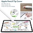 4 stuks - Vervangende pencil punt geschikt voor Apple Pencil 1/2 - Siliconen Tips - Replacement Tip - Wit