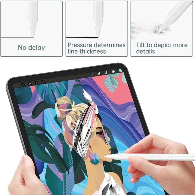 2 stuks - Vervangende pencil punt geschikt voor Apple Pencil 1/2 - Siliconen Tips - Replacement Tip - Wit