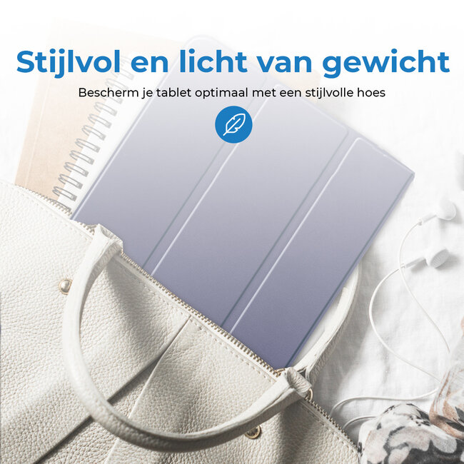 Case2go - Tablet hoes geschikt voor Apple iPad 11 (2025) A16 / Apple iPad 10.9 (2022) - Tri-fold hoes met Auto/Wake functie en Magnetische sluiting - Donker Blauw