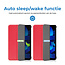 Case2go - Tablet hoes geschikt voor Apple iPad 11 (2025) A16 / Apple iPad 10.9 (2022) - Tri-fold hoes met Auto/Wake functie en Magnetische sluiting - Rood